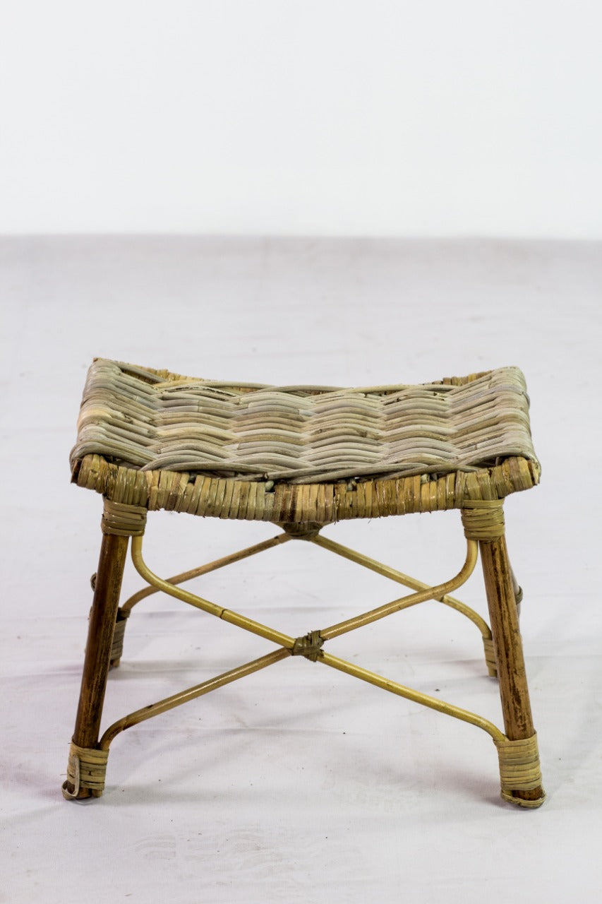 Rattan stool Toro – boho furniture, handwoven and handmade in Bali