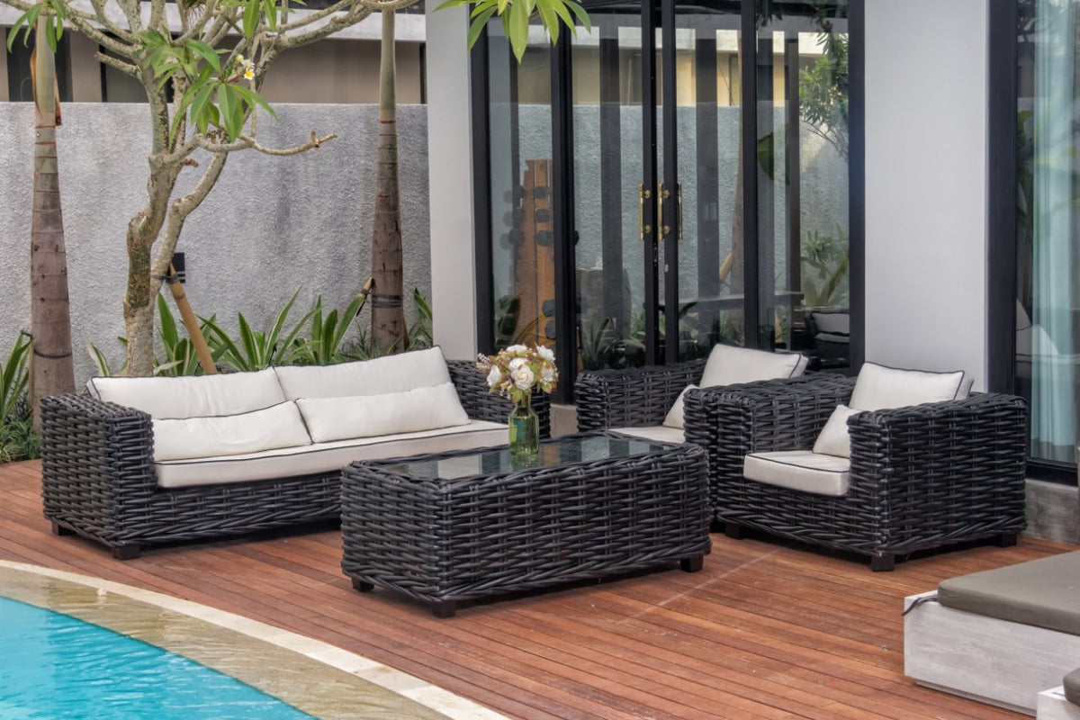 Handmade rattan living set – the Saint Tropez, boho furniture made in Bali