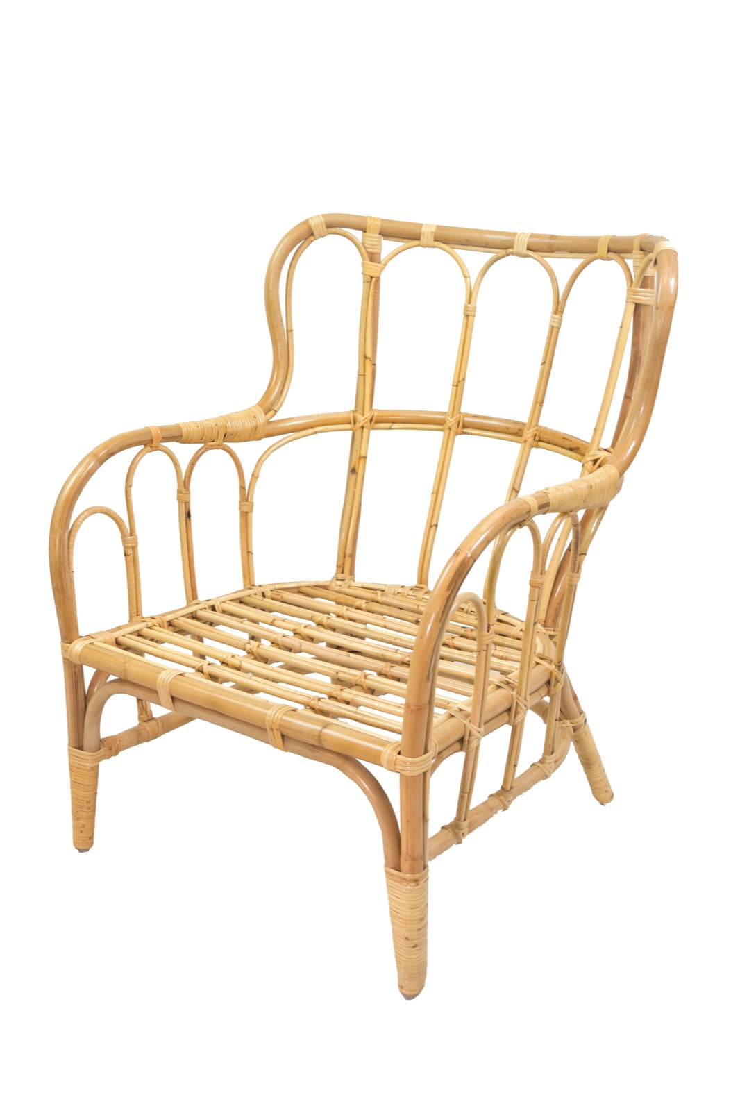 Rattan armchair Biyan Arm – handmade in Bali, boho style