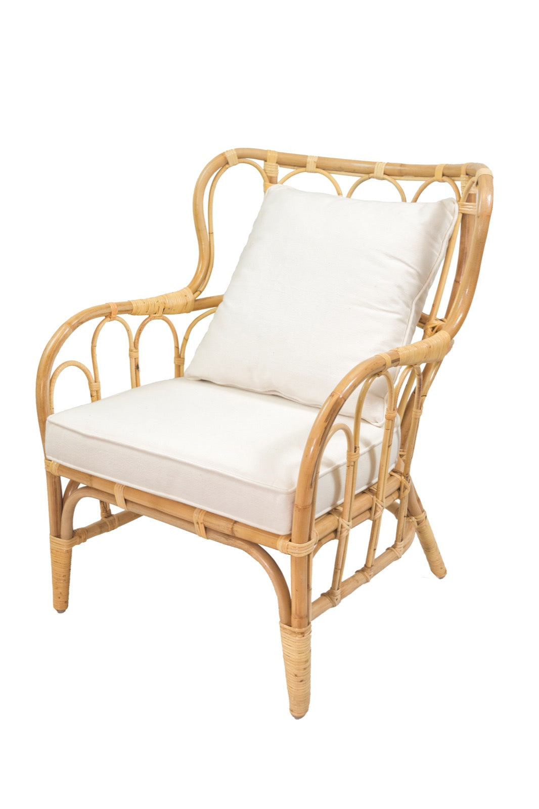 Rattan armchair Biyan Arm – boho furniture, handwoven and handmade in Bali