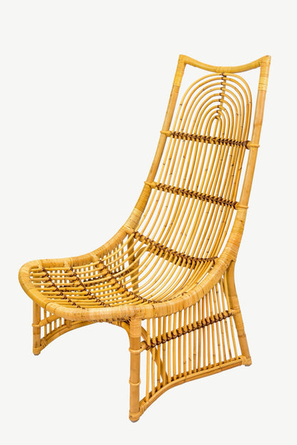 Rattan high-back chair Egon Back – boho furniture handcrafted in Bali by BaliSouk