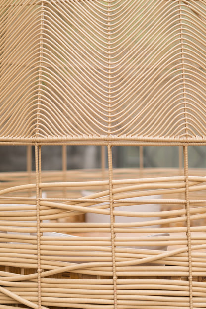 Cocoon Pod bench in natural materials – boho furniture by BaliSouk