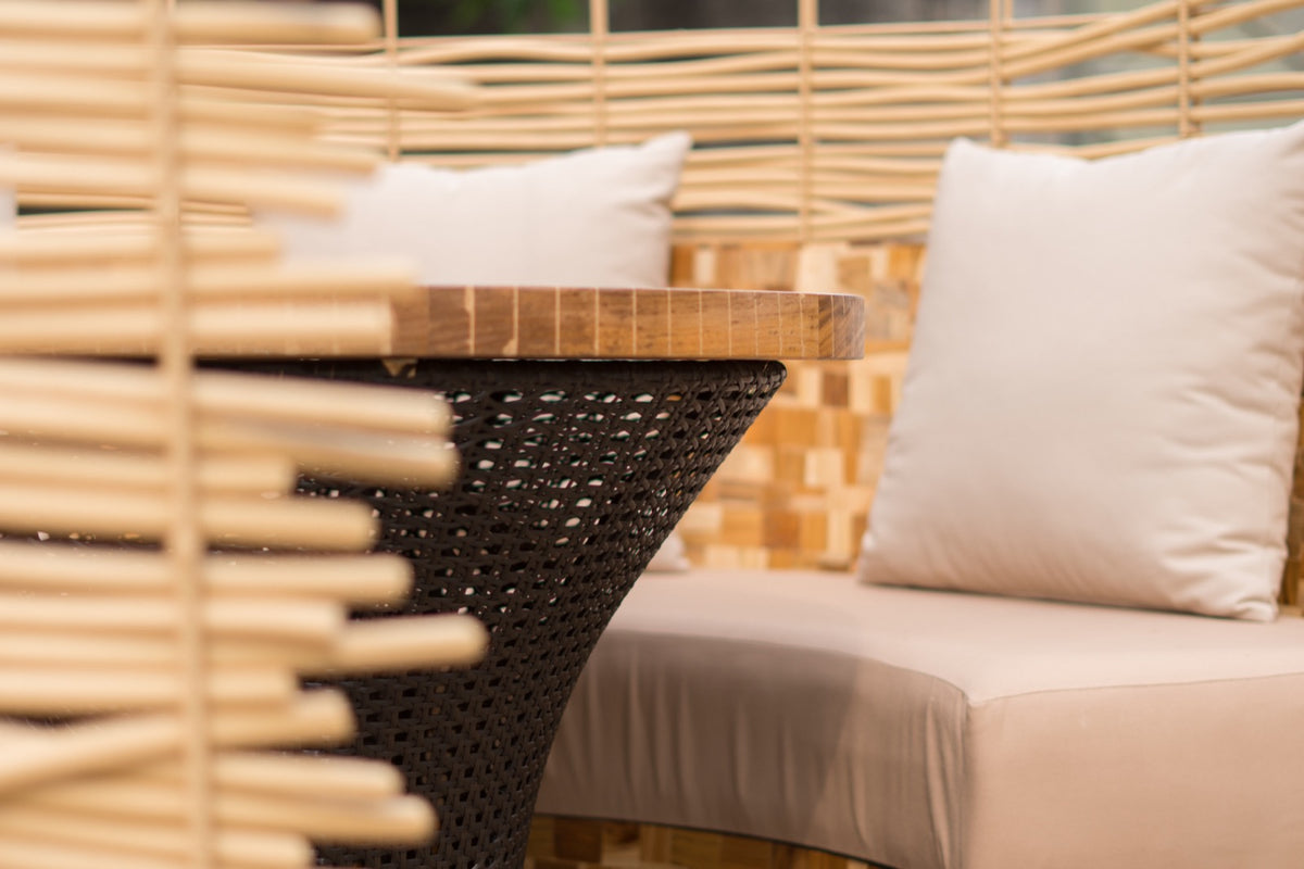 Rattan bench – Cocoon Pod, natural natural materials in boho style