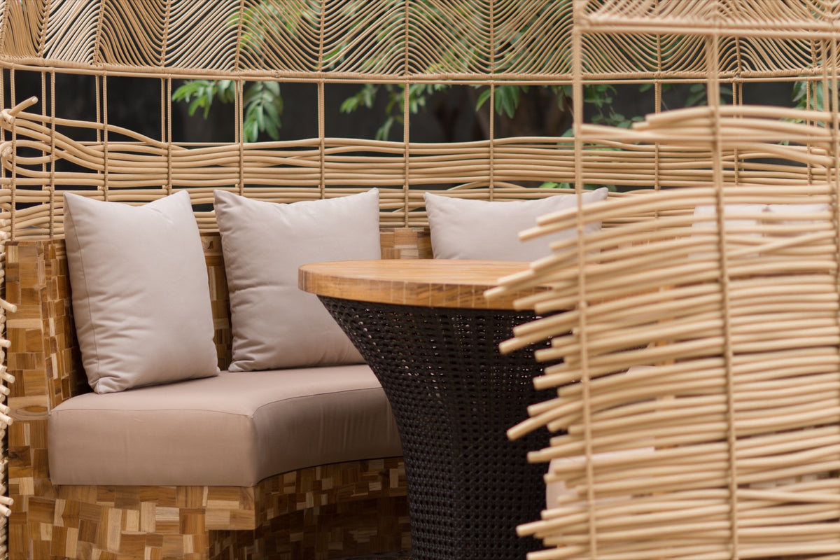 Cocoon Pod bench by BaliSouk – boho furniture made in Bali
