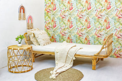 Charmella Curve sofa, boho furniture handmade by Balinese artisans