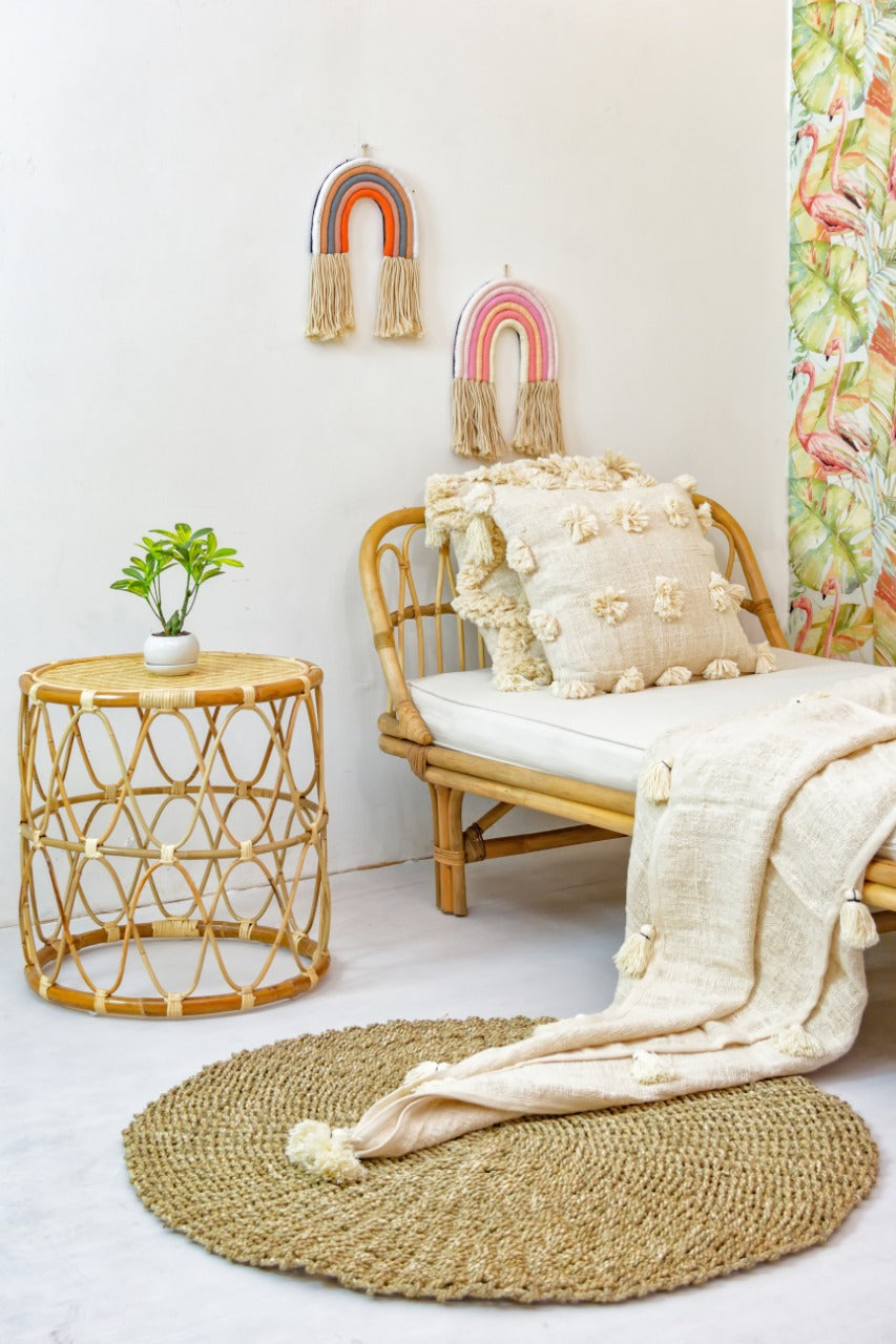 Handcrafted rattan sofa – Charmella Curve, boho furniture from BaliSouk