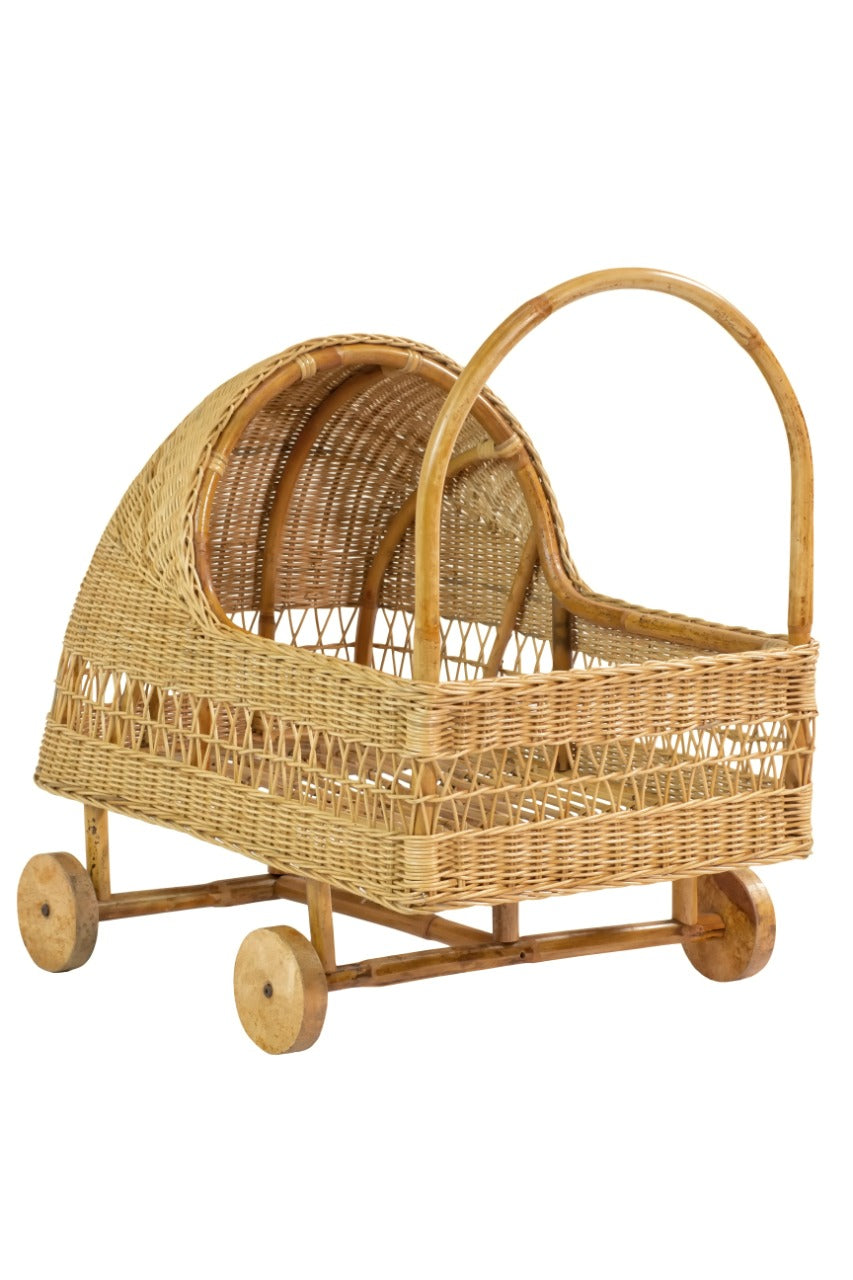 Baby trolley, boho furniture handmade by Balinese artisans