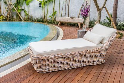 Rattan sun lounger – Saint Tropez, natural natural materials in boho style