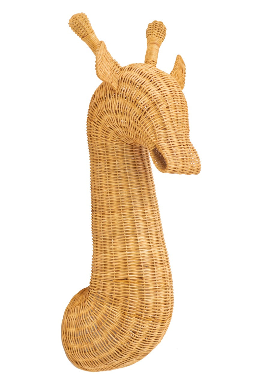 Rattan sculpture Giraffe – boho decor, handwoven and handmade in Bali