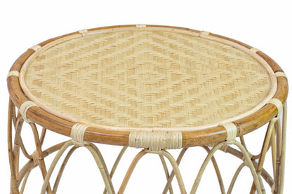 Rattan side table Kingston – boho furniture, handwoven and handmade in Bali