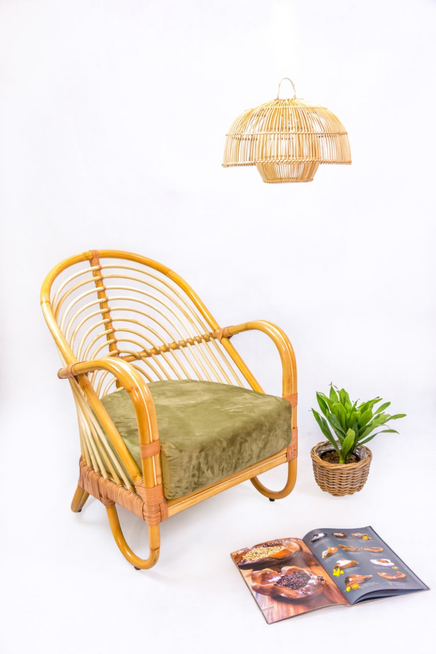 Handcrafted rattan armchair – Dania, boho furniture from BaliSouk