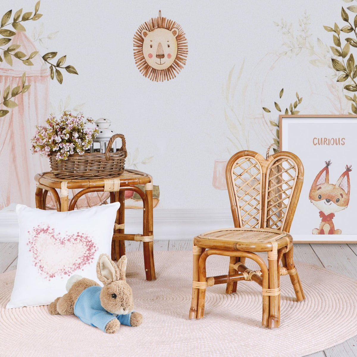 Handmade rattan children's chair – the Hearth Children, boho furniture made in Bali