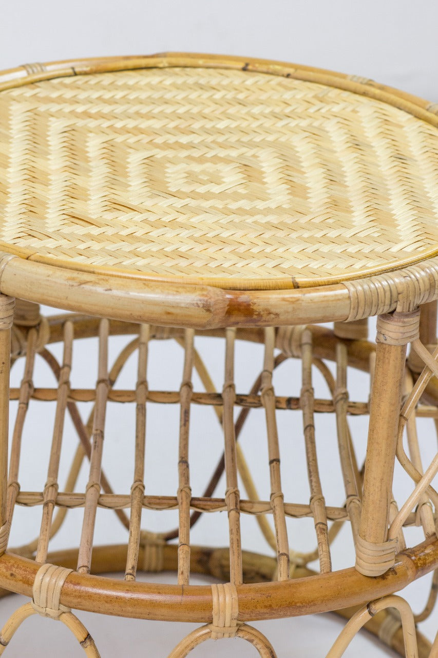 Rattan side table Cool – boho furniture, handwoven and handmade in Bali