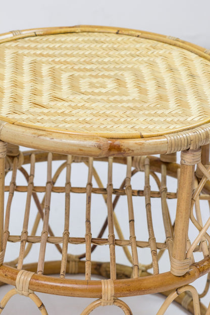 Rattan side table Cool – boho furniture, handwoven and handmade in Bali