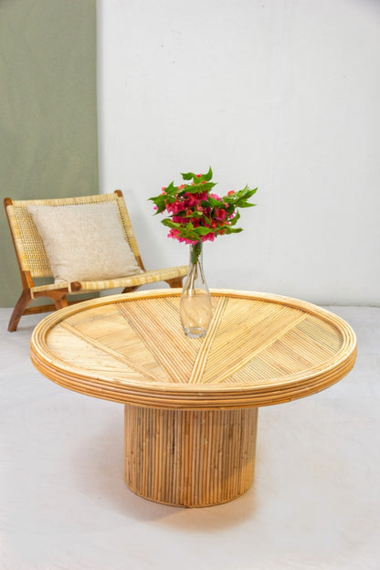 Rattan coffee table Gatsby – boho furniture handcrafted in Bali by BaliSouk