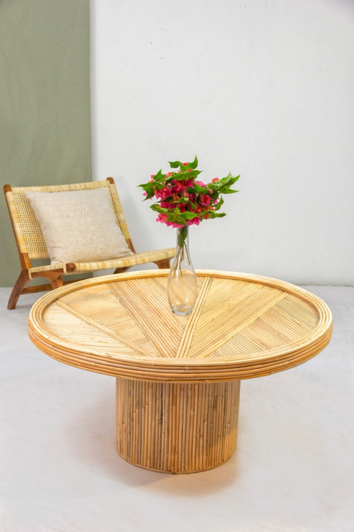Rattan coffee table Gatsby – boho furniture handcrafted in Bali by BaliSouk