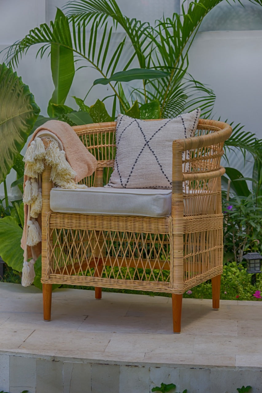 Handmade rattan chair – the Nielsen Malawi, boho furniture made in Bali