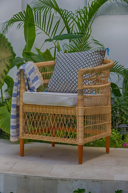 Rattan chair Nielsen Malawi – boho furniture, handwoven and handmade in Bali