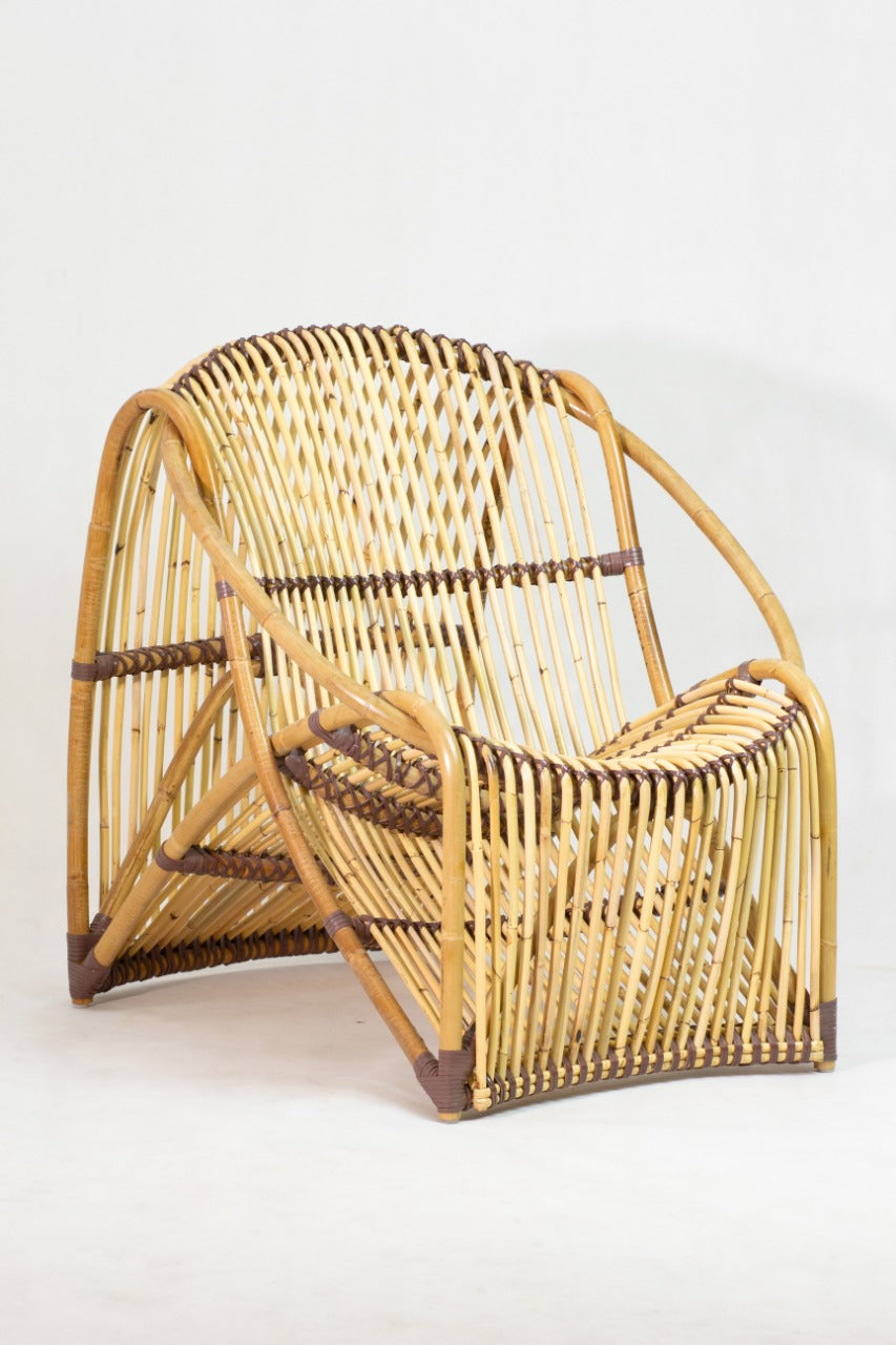Handcrafted rattan lounger chair – Alline, boho furniture from BaliSouk