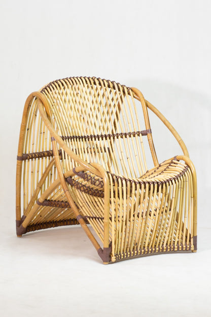 Handcrafted rattan lounger chair – Alline, boho furniture from BaliSouk