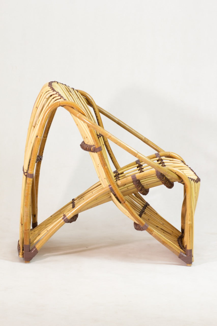 Rattan lounger chair Alline – handmade in Bali, boho style