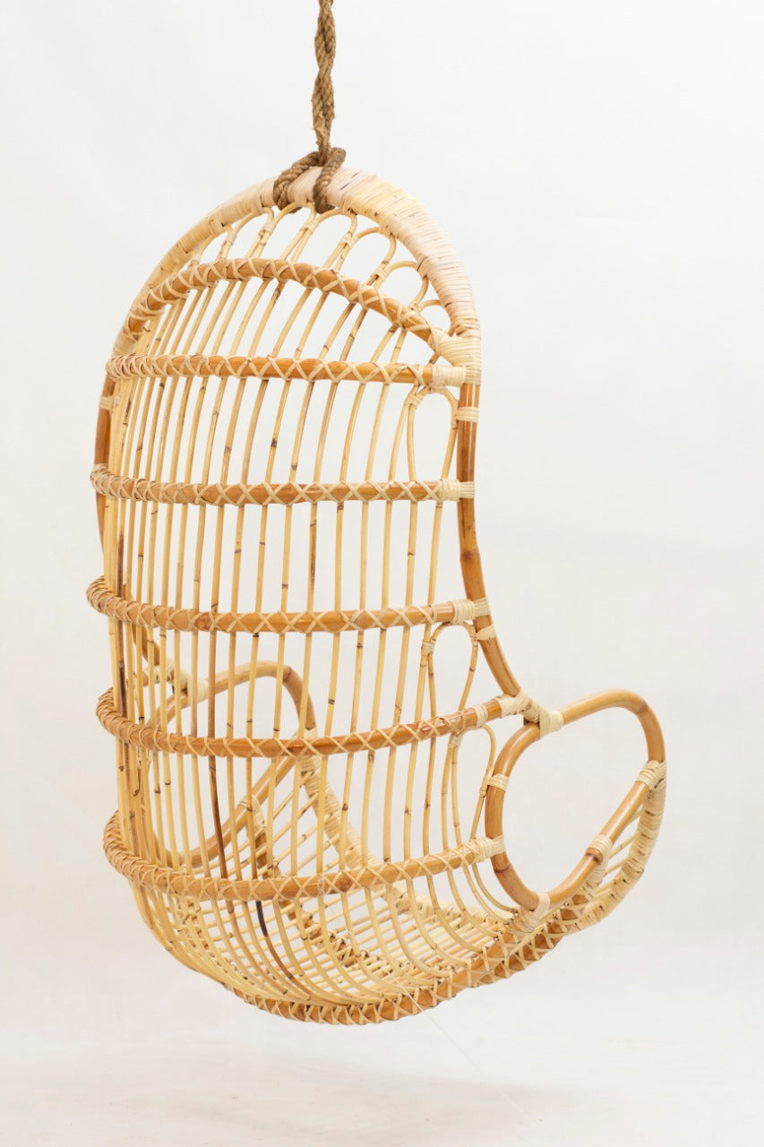 Sergio hanging chair, boho furniture handmade by Balinese artisans