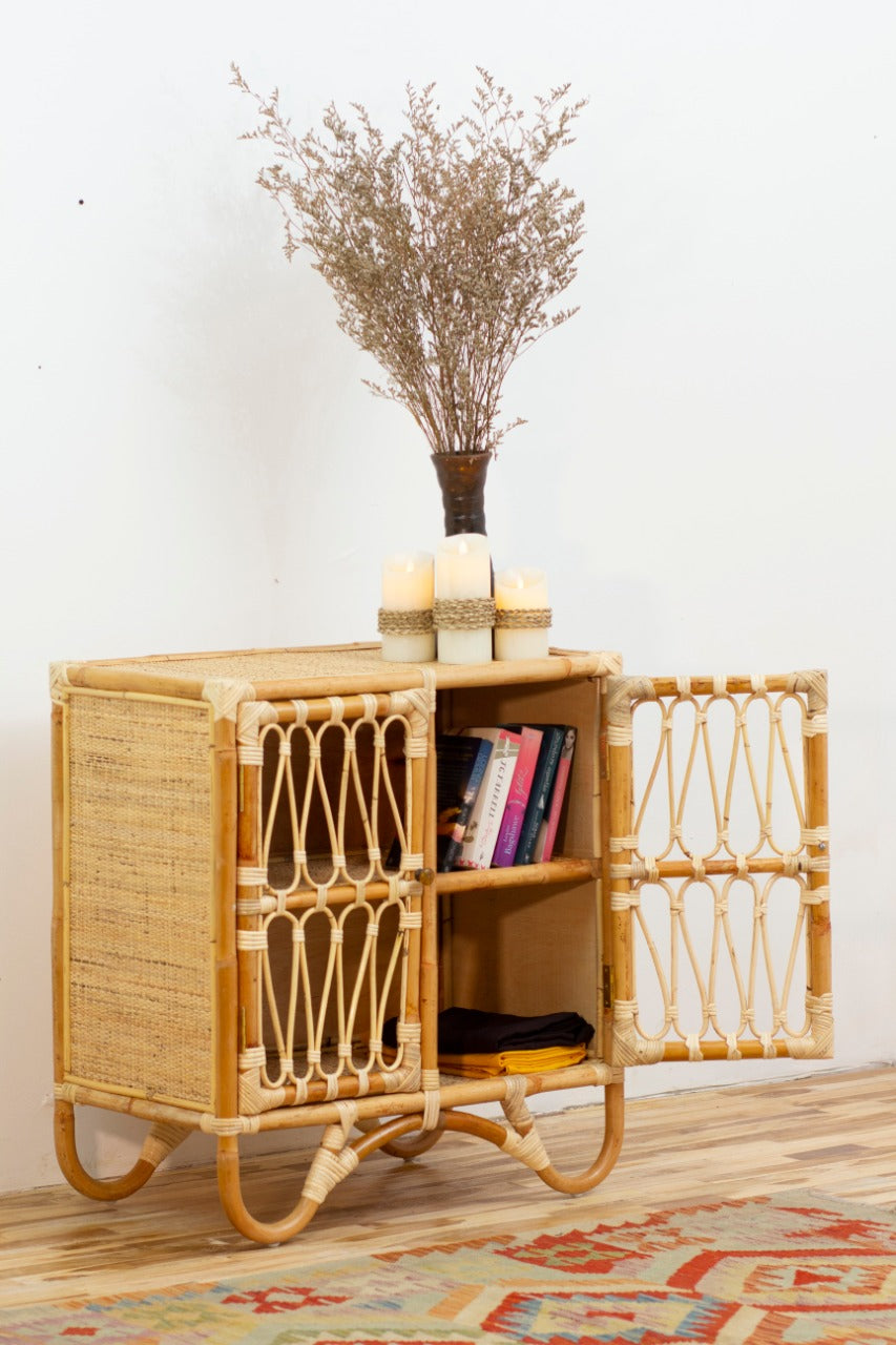 Rattan cabinet Paul Doors – handmade in Bali, boho style
