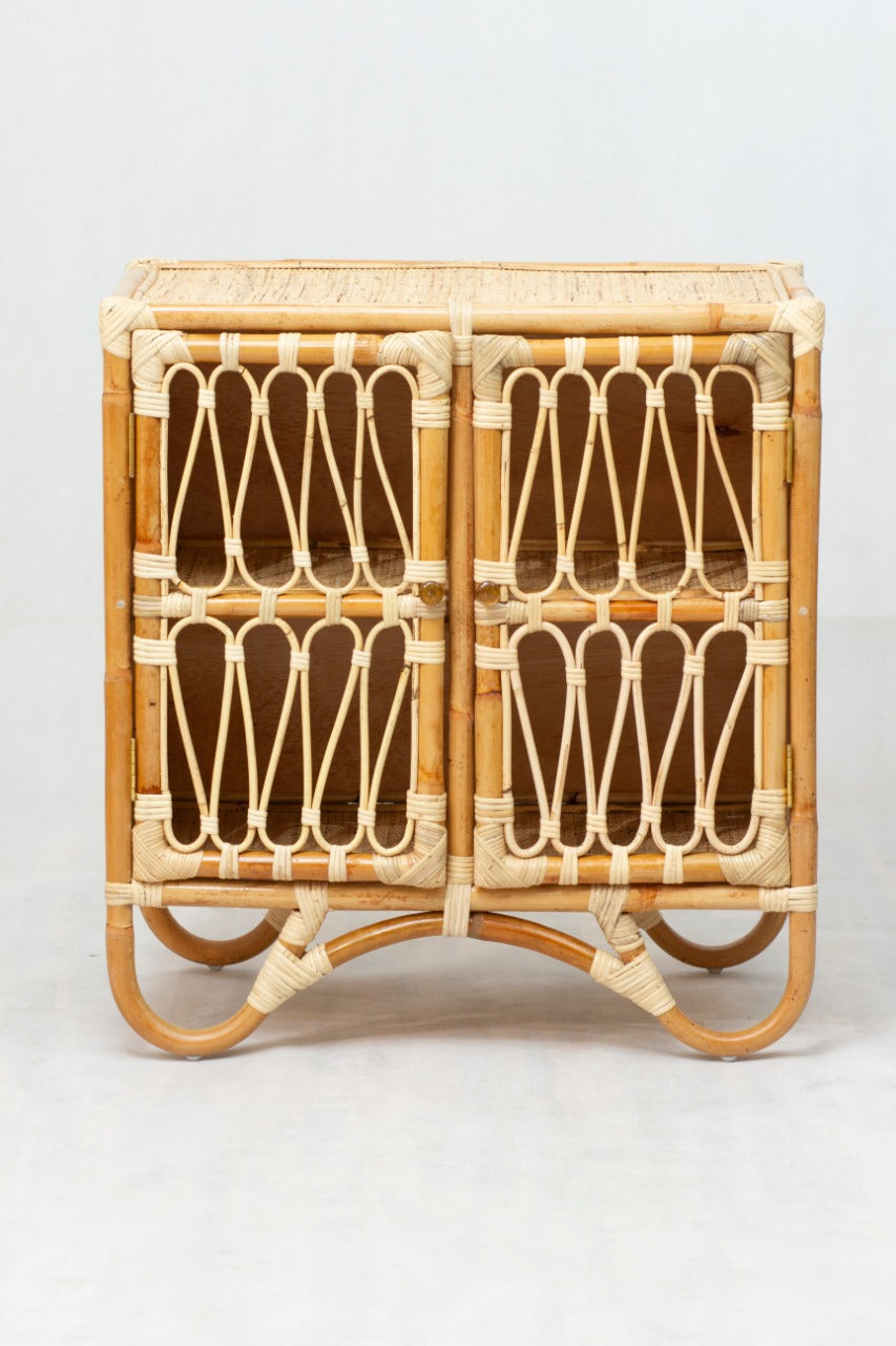 Handcrafted rattan cabinet – Paul Doors, boho furniture from BaliSouk