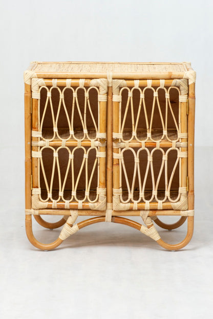 Handcrafted rattan cabinet – Paul Doors, boho furniture from BaliSouk