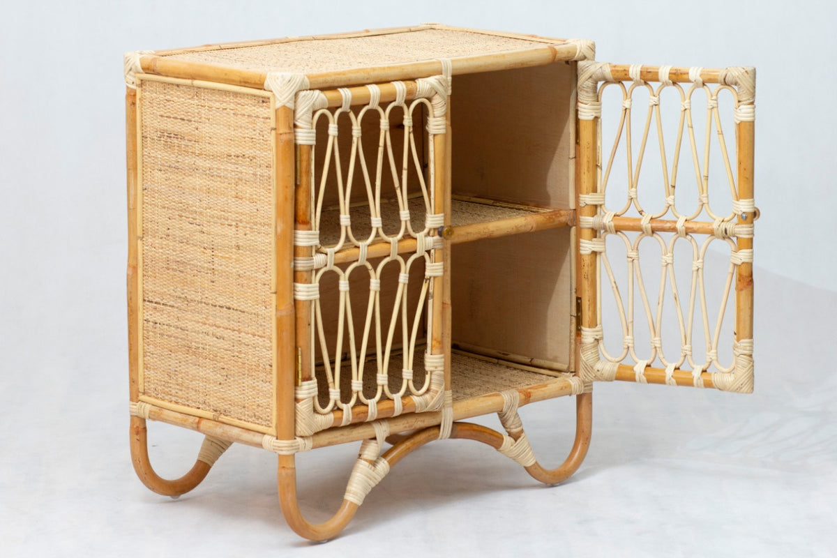 Rattan cabinet Paul Doors – boho furniture, handwoven and handmade in Bali
