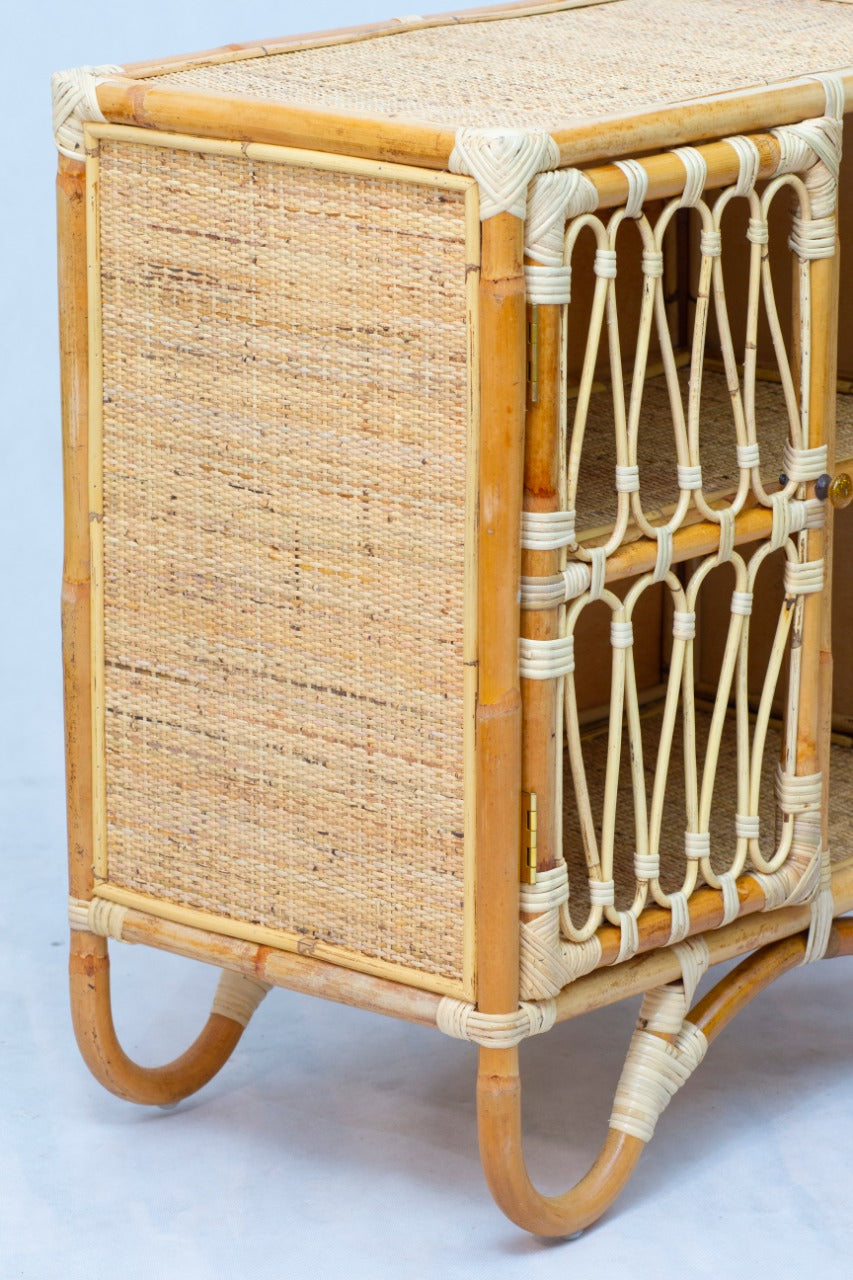 Rattan cabinet Paul Doors – boho furniture, handwoven and handmade in Bali
