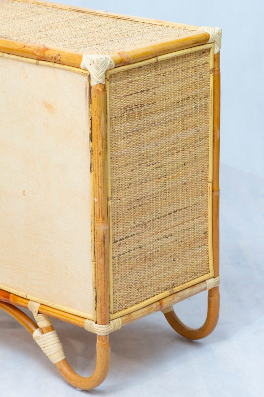 Handcrafted rattan cabinet – Paul Doors, boho furniture from BaliSouk
