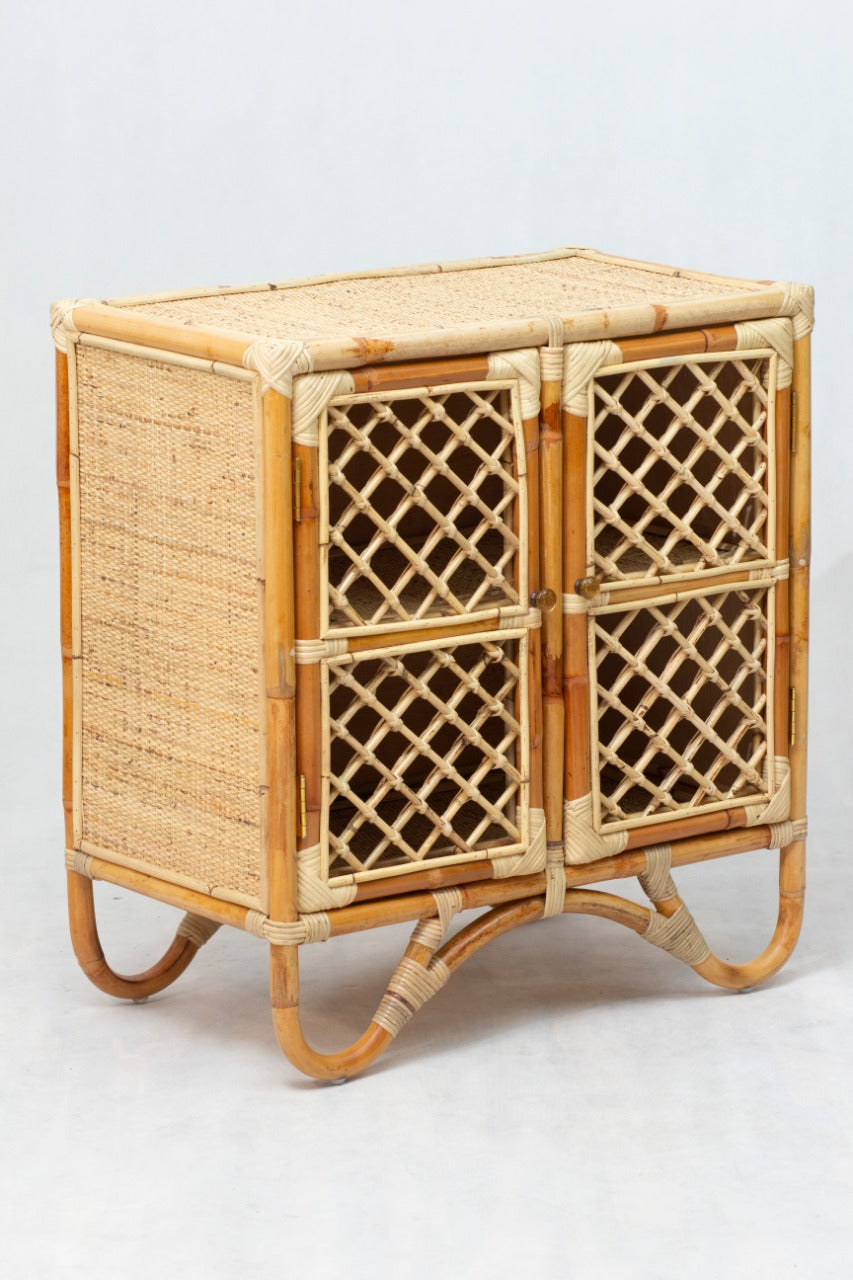 Rattan cabinet Pauline Doors – handmade in Bali, boho style