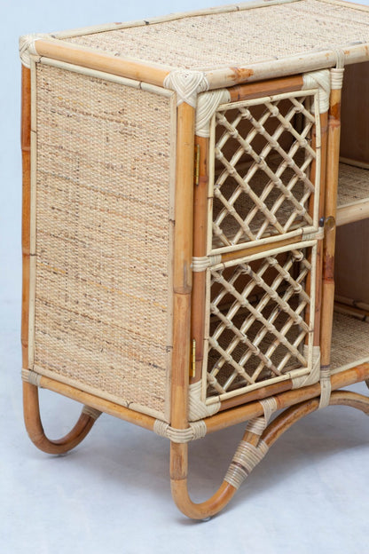 Pauline Doors cabinet in natural materials – boho furniture by BaliSouk