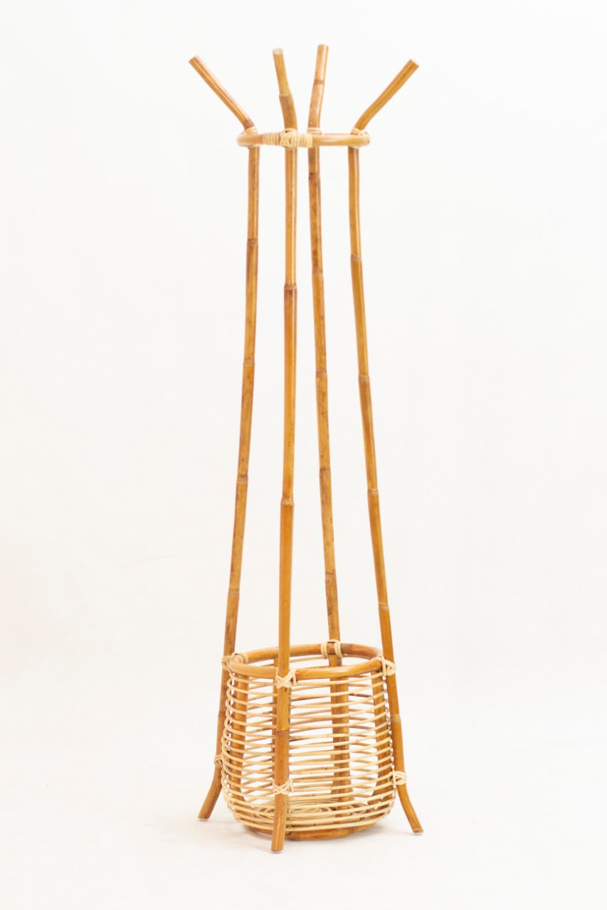 Rattan decorative stand Flores Hat – handmade in Bali, boho style