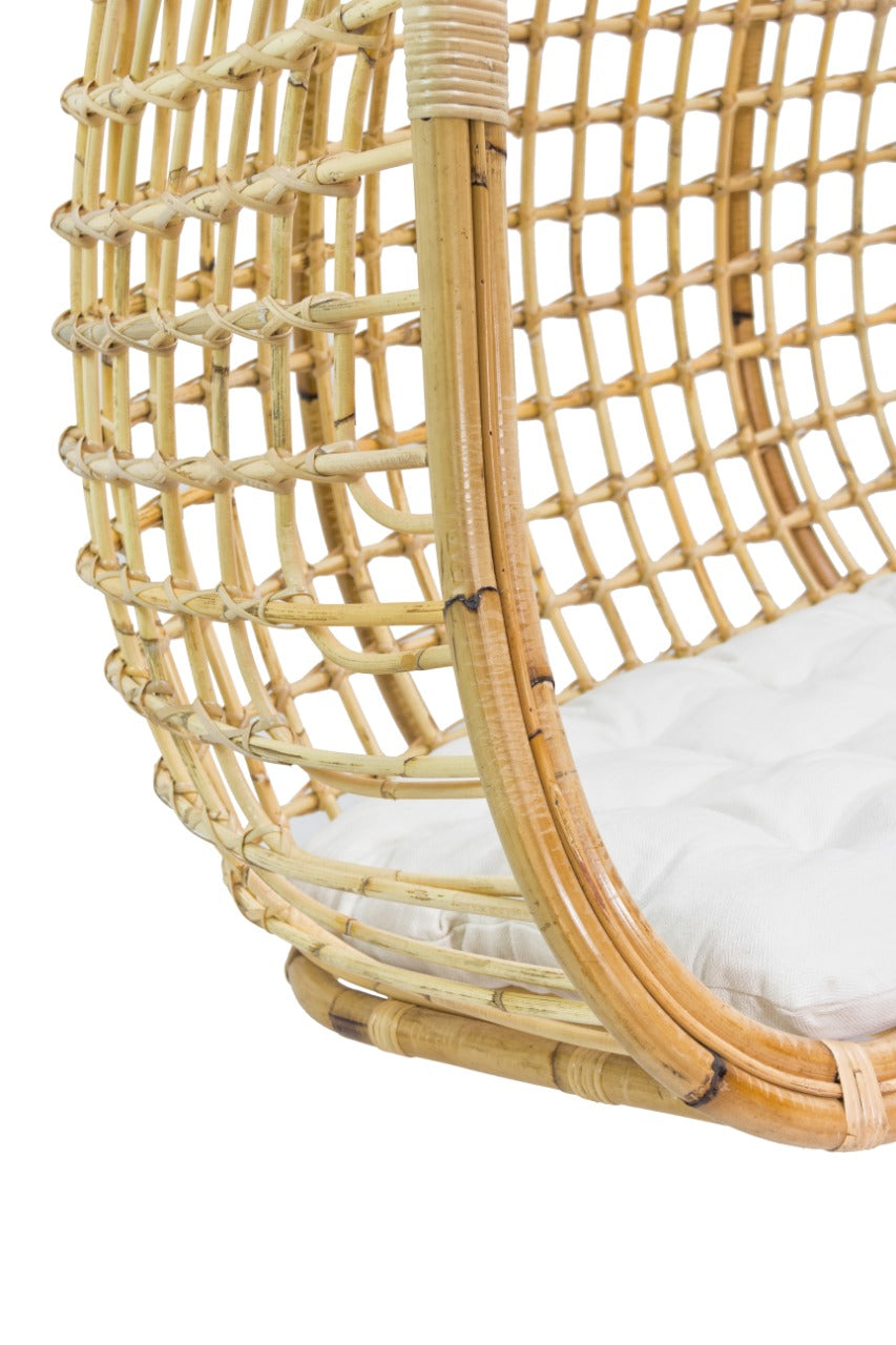 Rattan hanging chair – Alex, natural natural materials in boho style