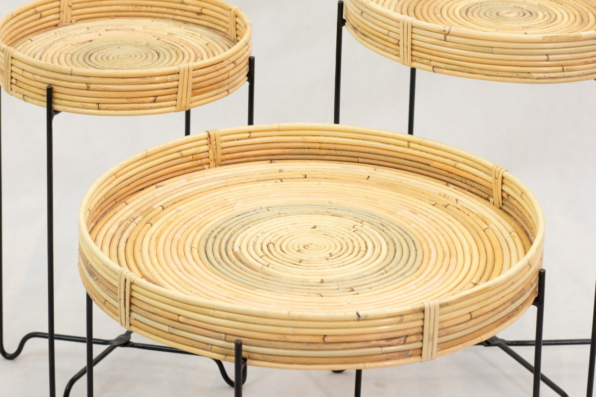Rattan table Caruso Nest Table Knock Down – handmade in Bali, boho style