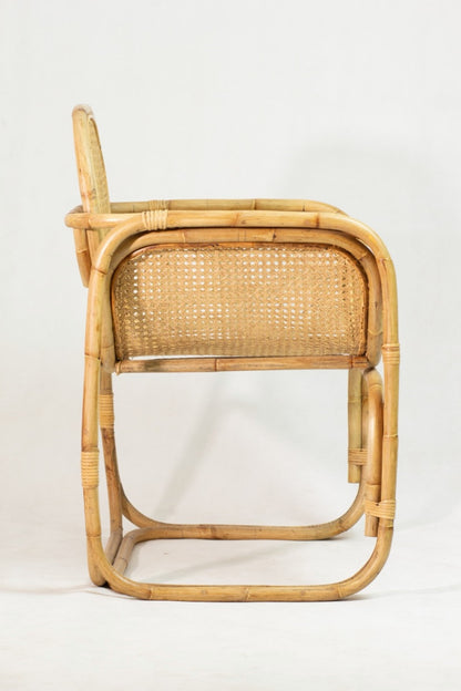 Rattan lounge chair Marte – boho furniture, handwoven and handmade in Bali