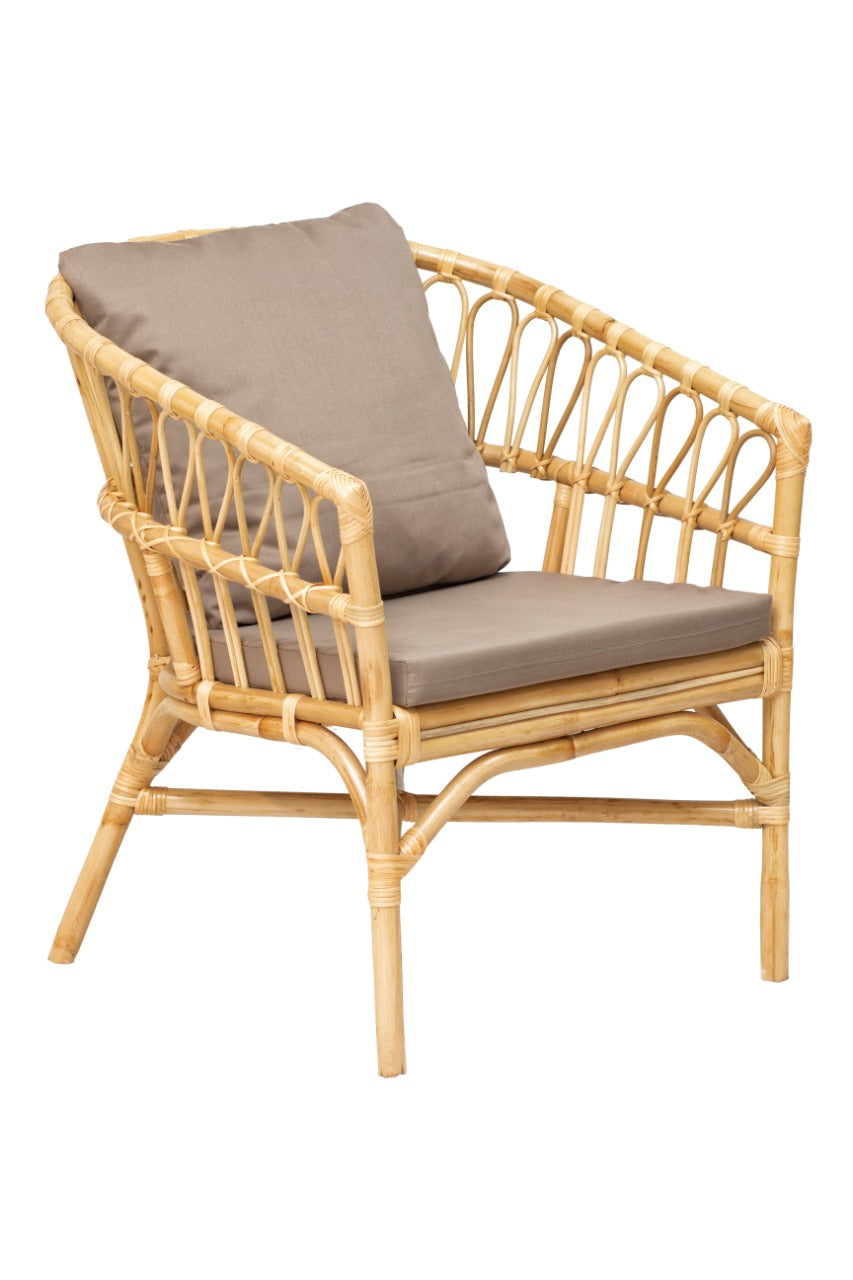 California – natural materials living set, boho furniture from Bali
