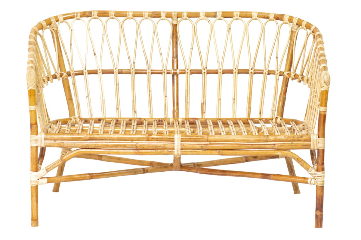 Rattan living set – California, natural natural materials in boho style
