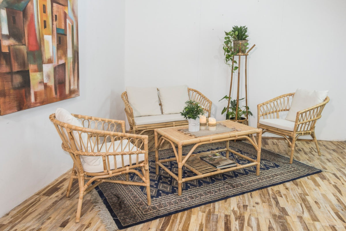 California living set by BaliSouk – boho furniture made in Bali
