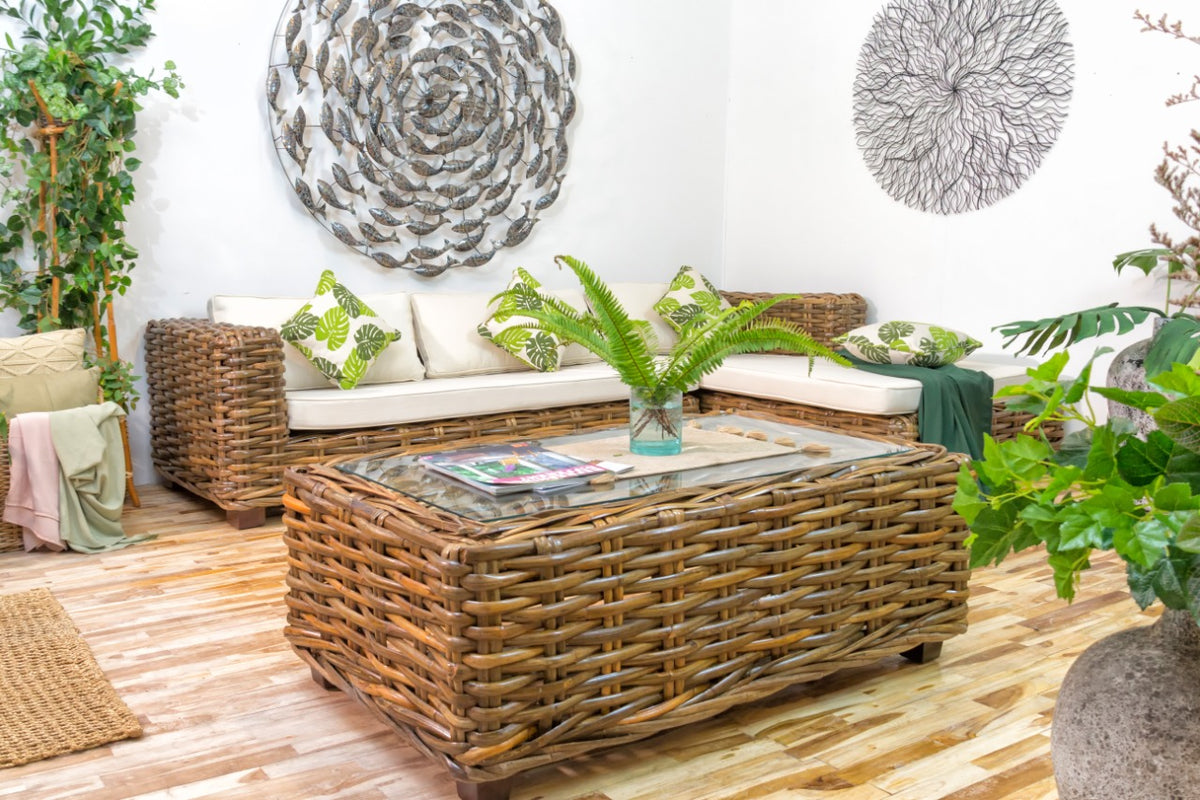 Saint Tropez Sofa L Shape sofa, boho furniture handmade by Balinese artisans