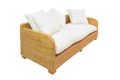 Kamilia sofa, boho furniture handmade by Balinese artisans