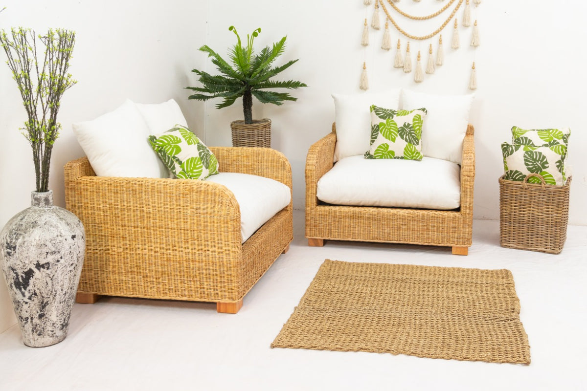 Mahogany sofa Kamilia – boho furniture, handwoven and handmade in Bali