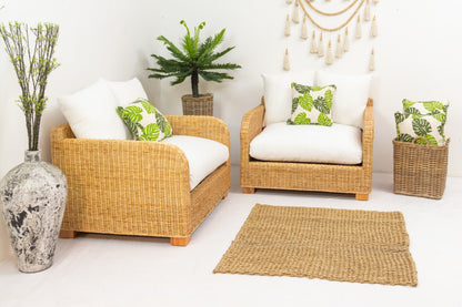Mahogany sofa Kamilia – boho furniture, handwoven and handmade in Bali