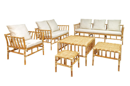 Rattan living set – Indramayu, natural natural materials in boho style