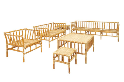 Rattan living set Indramayu – boho furniture, handwoven and handmade in Bali