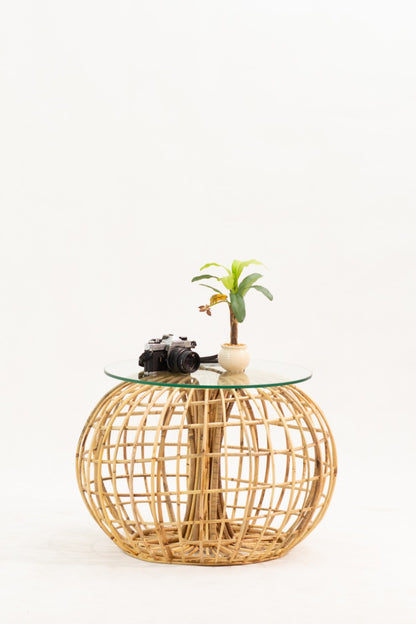 Rattan table Boston – handmade in Bali, boho style