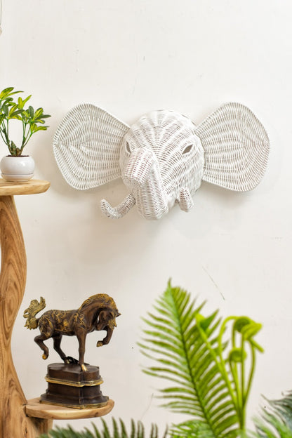 Rattan sculpture – Elephant, natural natural materials in boho style