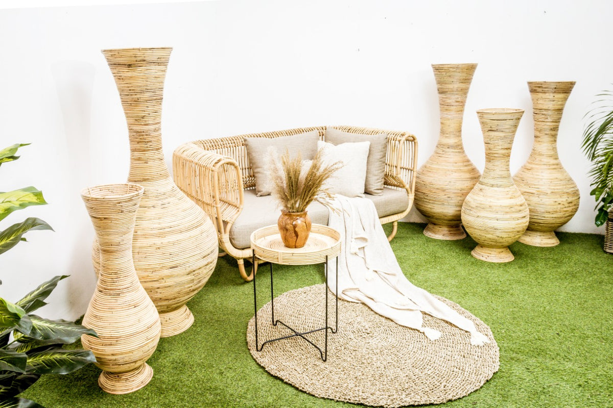 Rattan vase – Dinar, natural natural materials in boho style